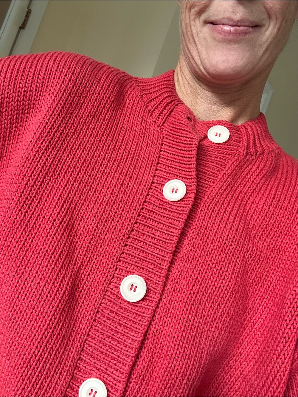 Jaggery London Button-Front Knit Sweater